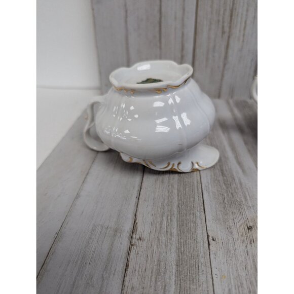 Vintage BOHEMIAN Fine China Creamer & Sugar Bowl With Lid Czechoslovakia BOH53 - Picture 5 of 15